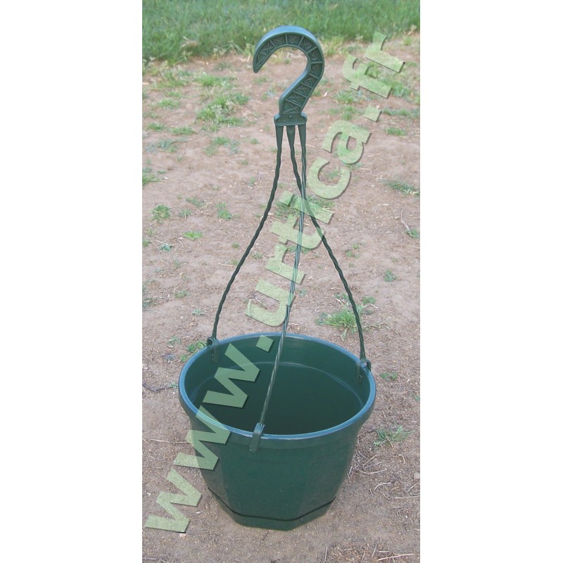 Pot et tringle Vert 3L pour suspension florale