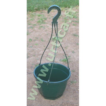 Pot et tringle Vert 3L pour suspension florale